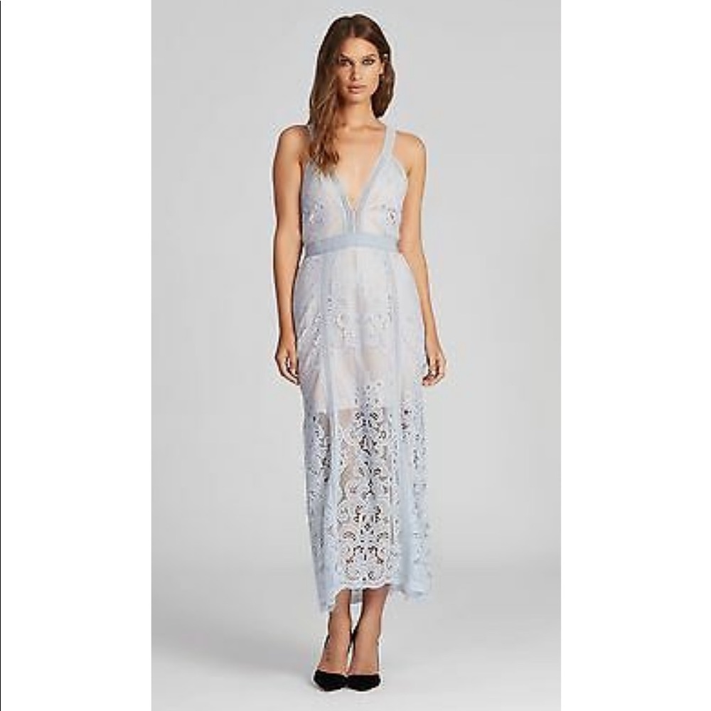 Alice McCall Wanderlust Blue Lace Midi Dress